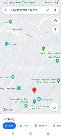 TANAH KAVLING BUNI WANGI, LEMBANG DENGAN VIEW PEGUNUNGAN DAN PERKEBUNAN