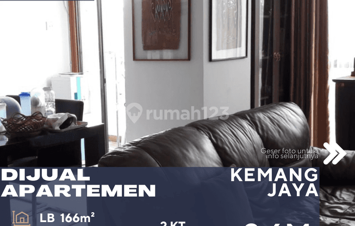 Dijual Cepat Apartemen Kemang Jaya 2BR Full Furnish City View
