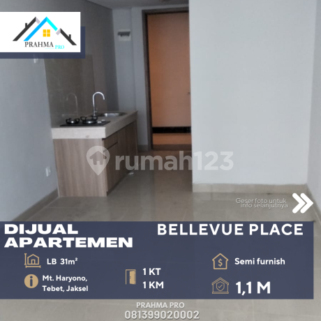 Mt Haryono Jakarta Selatan Apartemen Bellevue Place di Jual Cepat