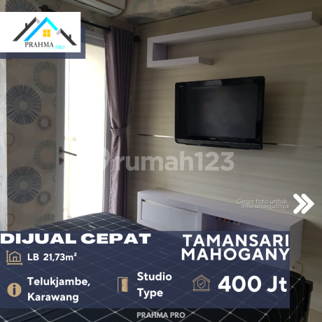Telukjambe Karawang Dijual Apartemen Studio di Tamansari Mahogany Telukjambe Karawang Dijual Apartemen Studio di Tamansari Mahogany