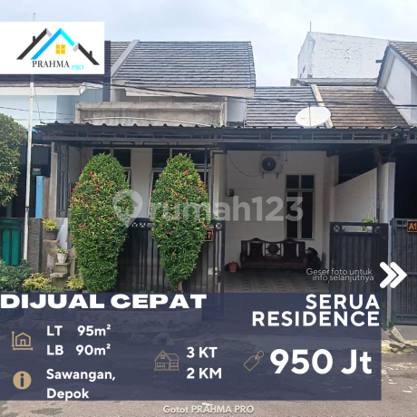 Dijual Rumah 1,5 Lantai Lokasi Perumahan Serua Residence Strategis di Sawangan Depok Dijual Rumah 1,5 Lantai Lokasi Perumahan Serua Residence Strategis di Sawangan Depok