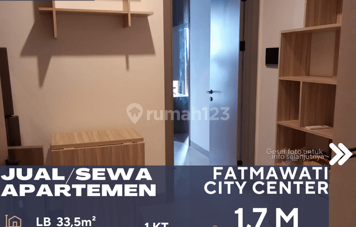 Fatmawati Jaksel Dijual atau Disewakan Apartemen Fatmawati City Center Full Furnish 1BR 