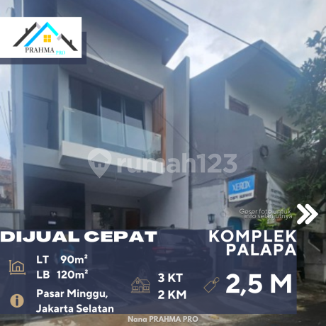 Dijual Rumah Dalam Komplek Lingkungan Tenang dan Nyaman di Pasar Minggu Jakarta Selatan