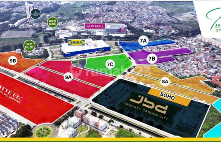 Ready-to-Build Commercial Plot in Jakarta Garden City, East Jakarta, Strategic, Surrounded by Many Facilities