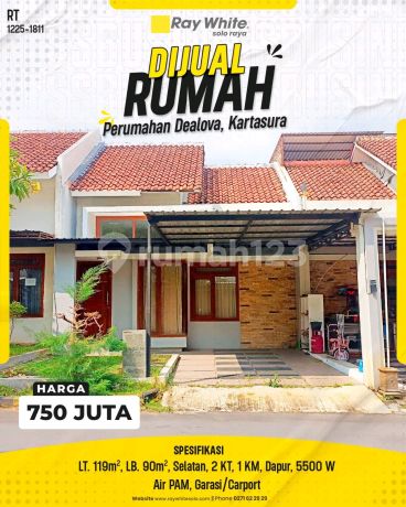 Rumah Cluster One Gate Sytem di Dealova Kartasura, Dekat Ums, Masih Nego Lagi
