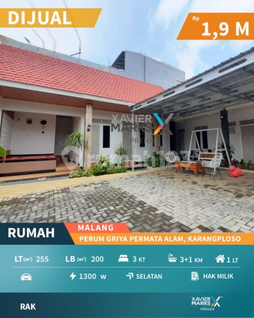 Rumah Perum Griya Permata Alam Karangploso Malang Siap Huni