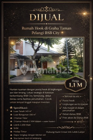Murah Hook LT 143M2 Graha Taman Pelangi Bsb City