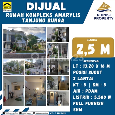 DIJUAL RUMAH SUDUT UDAH FULL FURNISH DENGAN HARGA MURAH BANGET DI KOMPLEKS AMARYLIS TANJUNG BUNGA DIJUAL RUMAH SUDUT UDAH FULL FURNISH DENGAN HARGA MURAH BANGET DI KOMPLEKS AMARYLIS TANJUNG BUNGA