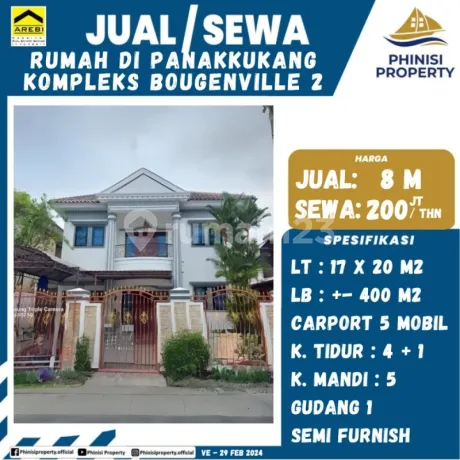 DIJUAL RUMAH MEWAH DI PANAKKUKANG KOMPEKLS BOUGENVILLE 2 DIJUAL RUMAH MEWAH DI PANAKKUKANG KOMPEKLS BOUGENVILLE 2