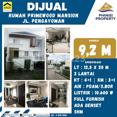 DIJUAL RUMAH 3 LANTAI DI PERUMAHAN PRIMEWOOD MANSION PANAKUKKANG