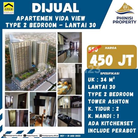 Dijual Apartmen 2Br Murah di Vidaview