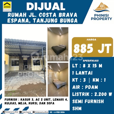 Dijual Rumah Baru di Cluster Espana Tanjung Bunga