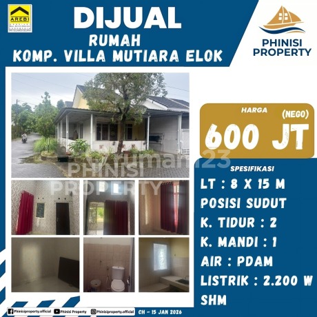 Dijual Rumah Sudut di Villa Mutiara Samping Summarecon