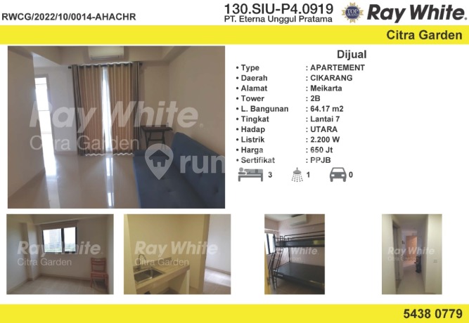 Dijual Murah Apartemen Meikarta, Ada Balkon