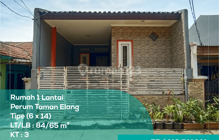 Dijual Rumah 1 Lantai Perum Taman Elang, Tipe 6x14