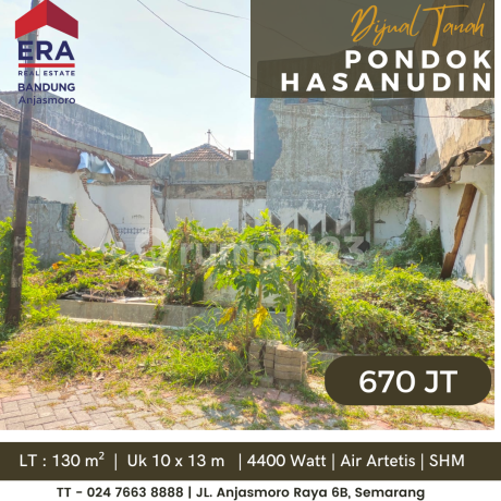 Dijual Tanah Pondok Hasanudin Semarang Utara 