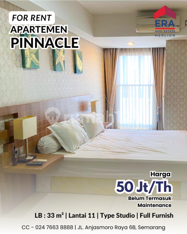 Disewakan Apart Pinnacle LT 11 Type Studio Furnished