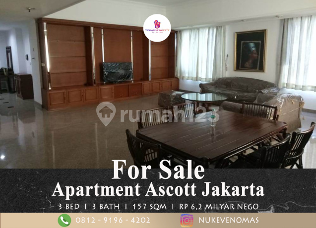 Jual Apartemen Ascott Jakarta Thamrin 3 Bedroom Lantai Tengah