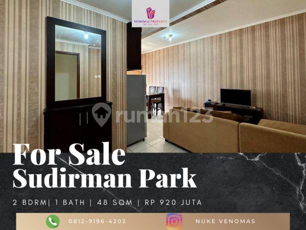 Dijual Apartement Sudirman Park 2 BR Full Furnished View Utara