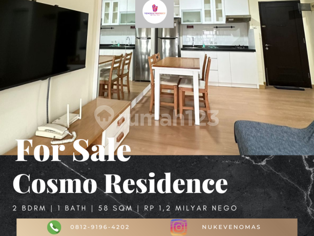 Dijual Apartement Cosmo Residence 2 BR Furnished Bagus Dijual Apartement Cosmo Residence 2 BR Furnished Bagus
