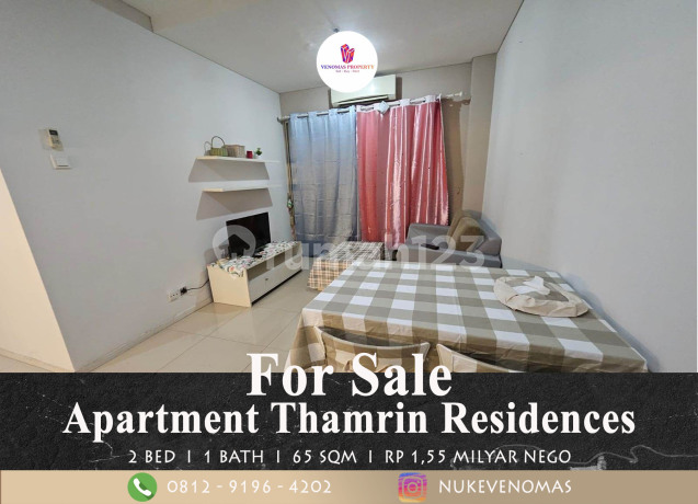 Jual Apartemen Thamrin Residence 2 Bedroom Lantai Sedang Furnish