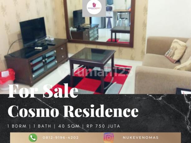 Dijual Apartemen Cosmo Residence 1 Bedroom Lantai Rendah Furnished Dijual Apartemen Cosmo Residence 1 Bedroom Lantai Rendah Furnished