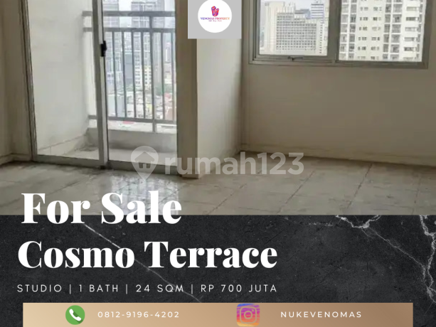 Dijual Apartemen Cosmo Terraces Studio Unfurnished Bagus