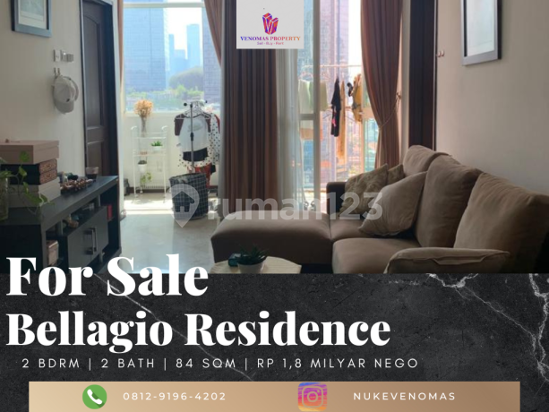Dijual Apartemen Bellagio Residences 2 Bedroom Furnished Bagus