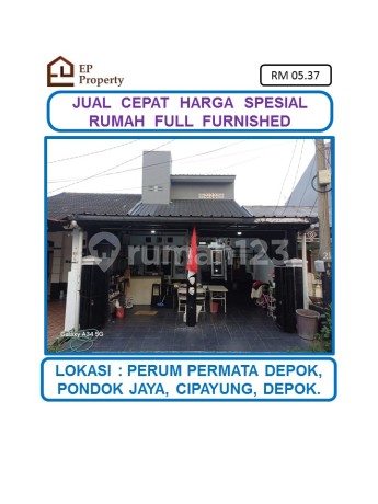Jual Cepat Harga Spesial Rumah 2 Lantai di Perum Permata Depok, Pondok Jaya, Cipayung, Depok