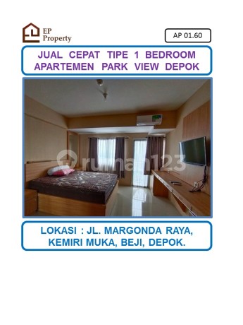 Harga Spesial Apartemen Park View Depok Tipe 1 BR Full Furnished di Beji, Depok. Harga Spesial Apartemen Park View Depok Tipe 1 BR Full Furnished di Beji, Depok.