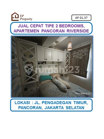 Harga Spesial Apartemen Pancoran Riverside 2 Br di Pancoran, Jakarta Timur Harga Spesial Apartemen Pancoran Riverside 2 Br di Pancoran, Jakarta Timur