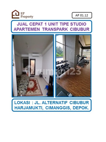 1 Unit Harga Spesial Apartemen Transpark Cibubur Tipe Studio Di Jl Alternatif Cibubur, Harjamukti, Depok. 1 Unit Harga Spesial Apartemen Transpark Cibubur Tipe Studio Di Jl Alternatif Cibubur, Harjamukti, Depok.