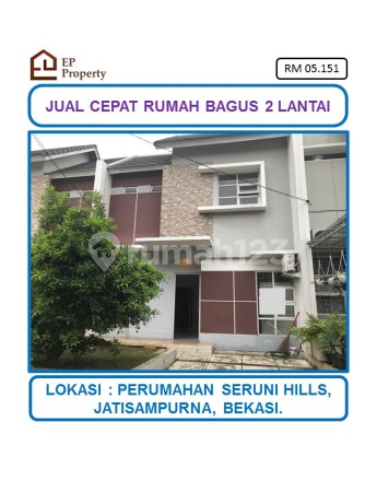 Nice 2-Story House in Seruni Hills Residential Area, Jl. Raya Hankam, Jatisampurna, Bekasi.