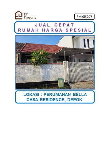 Special Price House in Bella Casa Residence Housing, Jl. Tole Iskandar, Depok.