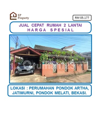 Harga Spesial Rumah 2 Lantai di Perumahan Pondok Artha, Jatimurni, Pondok Melati, Bekasi. Harga Spesial Rumah 2 Lantai di Perumahan Pondok Artha, Jatimurni, Pondok Melati, Bekasi.