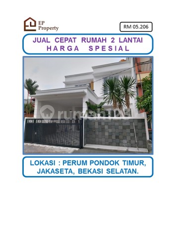 Harga Spesial Rumah Bagus 2 Lantai di Perumahan Pondok Timur, Jatirasa, Bekasi.