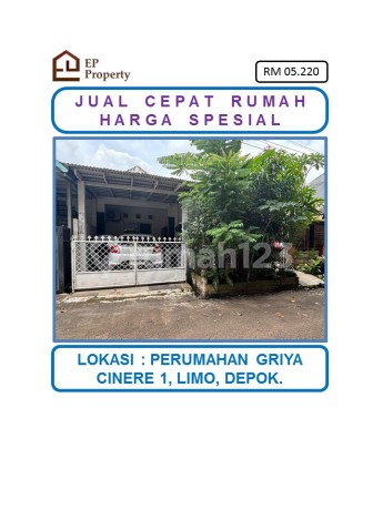 Rumah Harga Spesial di Perumahan Bukit Griya Cinere 1, Limo, Depok Rumah Harga Spesial di Perumahan Bukit Griya Cinere 1, Limo, Depok