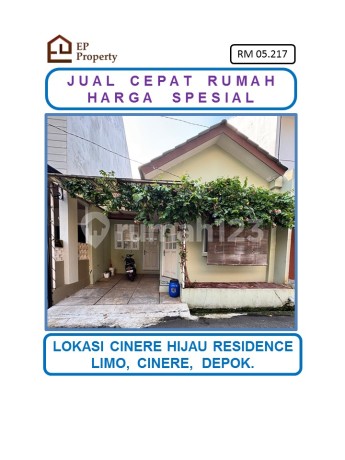 Rumah Harga Spesial di Cinere Hijau Residence, Limo, Cinere, Depok. Rumah Harga Spesial di Cinere Hijau Residence, Limo, Cinere, Depok.