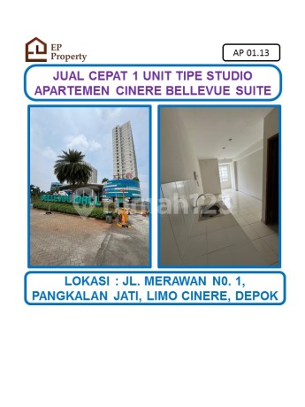 Harga Spesial 1 Unit Apartemen Cinere Bullevue Suite Tipe Studio Unfurnished Di Cinere, Depok. Harga Spesial 1 Unit Apartemen Cinere Bullevue Suite Tipe Studio Unfurnished Di Cinere, Depok.