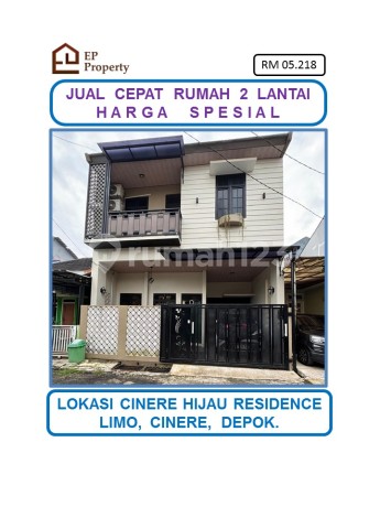 Harga Spesial Rumah 2 Lantai di Cinere Hijau Residence, Limo, Kota Depok. Harga Spesial Rumah 2 Lantai di Cinere Hijau Residence, Limo, Kota Depok.