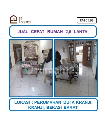 Harga Spesial Dibawah Pasaran Rumah 2,5 Lantai Shm Di Perumahan Duta Kranji, Bekasi. Harga Spesial Dibawah Pasaran Rumah 2,5 Lantai Shm Di Perumahan Duta Kranji, Bekasi.