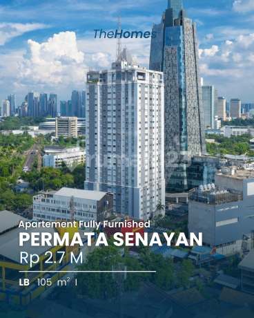 Best Price !! Aharga NJOP Apartemen Permata Senayan 3 Br Full Furnish
