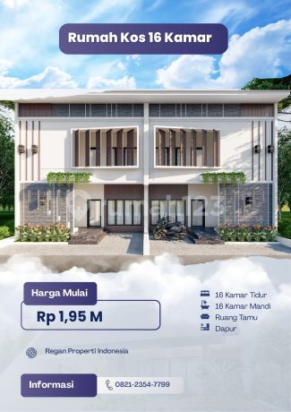 Jual Rumah Kos 16 Kamar Hanya 3 menit ke UNP Universitas Negri Padang Cuan 210jt Pertahun