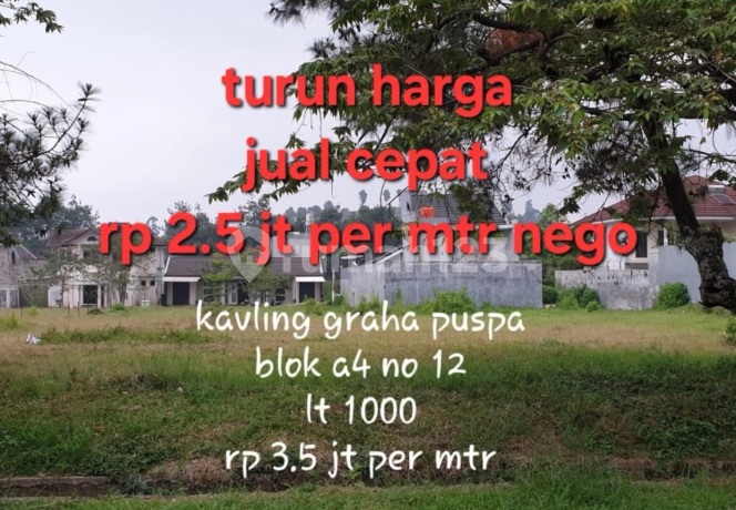 Dijual Cepat Turun Harga Tanah Di Graha Puspa Parongpong Dekat Sersan Bajuri Kolonel Masturi