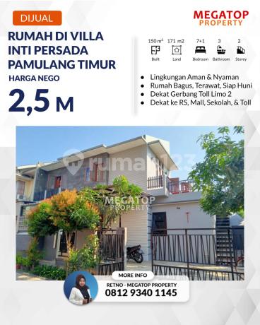 Rumah Dijual di Villa Inti Persada Pemulang, Bagus Terawat 