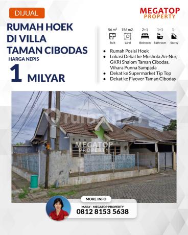 Rumah Hoek Di Villa Taman Cibodas Dekat Gereja Vihara
