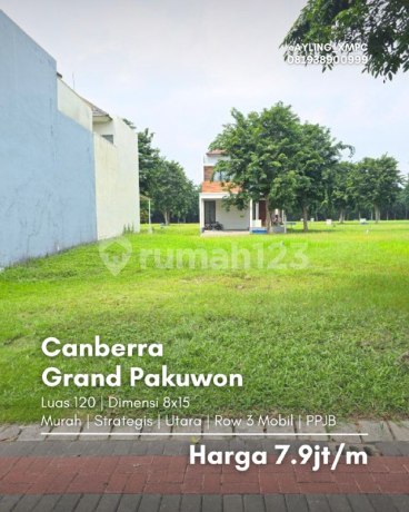 Kavling Canberra Grand Pakuwon  STRATEGIS, ROW JALAN 3 MOBILKavling Canberra Grand Pakuwon  STRATEGIS, ROW JALAN 3 MOBIL