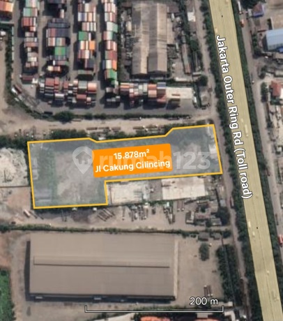 Jual Sewa Tanah Jl Cacing Cakung Cilincing 1.5ha Hadap Timur