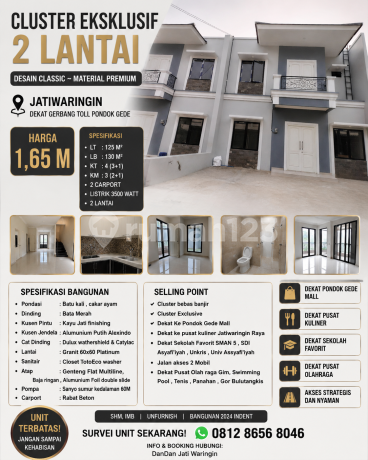 Rumah 2 Lantai Dalam Cluster Desain Classic Jatiwaringin Bekasi Rumah 2 Lantai Dalam Cluster Desain Classic Jatiwaringin Bekasi