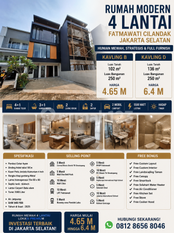 Dijual Rumah 4 Lantai SHM Dalam Cluster Cilanda Jakarta Selatan Dijual Rumah 4 Lantai SHM Dalam Cluster Cilanda Jakarta Selatan